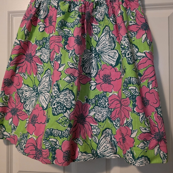 Lilly Pulitzer Lottie Green Pink Bloomin Cacoonin Butterfly Floral Dress 6 EUC - Picture 15 of 15